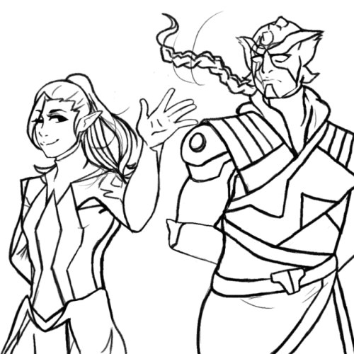 I intend to actually color these later but uh, Lotor really likes the handsome leader type.