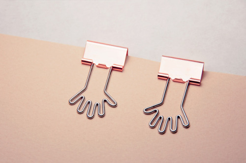 waskstudio: Hug Me Binder Clips - $10 at Wask Studio.These binder clips with arms are perfect for pe