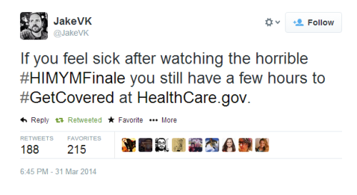 jonerysthrones: The best tweets about HIMYM Series Finale.