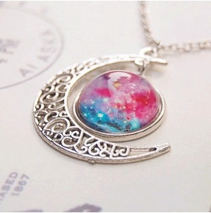  Galaxy Moon Necklace II Discount code : chii-sweets 