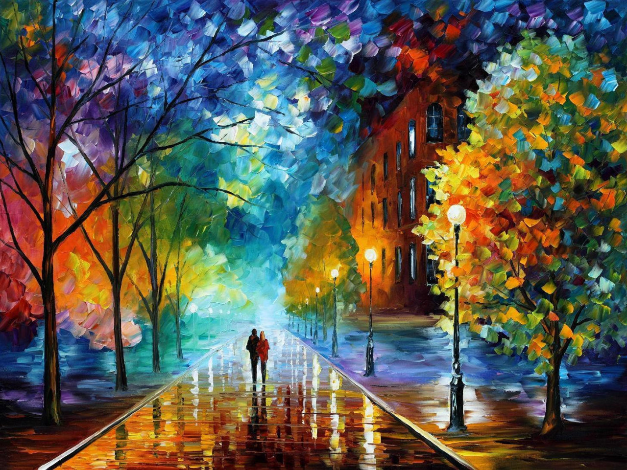 paintingtheimpatient:  Landscape Painting — Freshness of Cold — PALETTE KNIFE