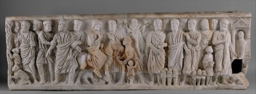 Sarcophagus with Scenes from the Lives of Saint Peter and Christ, Medieval ArtMedium: MarbleGift of 