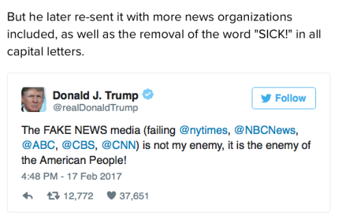 micdotcom: “The Founding Fathers viewed the media as an essential part of government and society — so important that the First Amendment to the Constitution is dedicated to the freedom of the press.” Read more (2/17/17 5:35 PM)