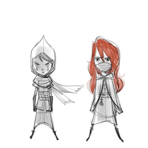 An early sketch of Angry & Red, two of my favorite thieves from a new Tangled episode, written b