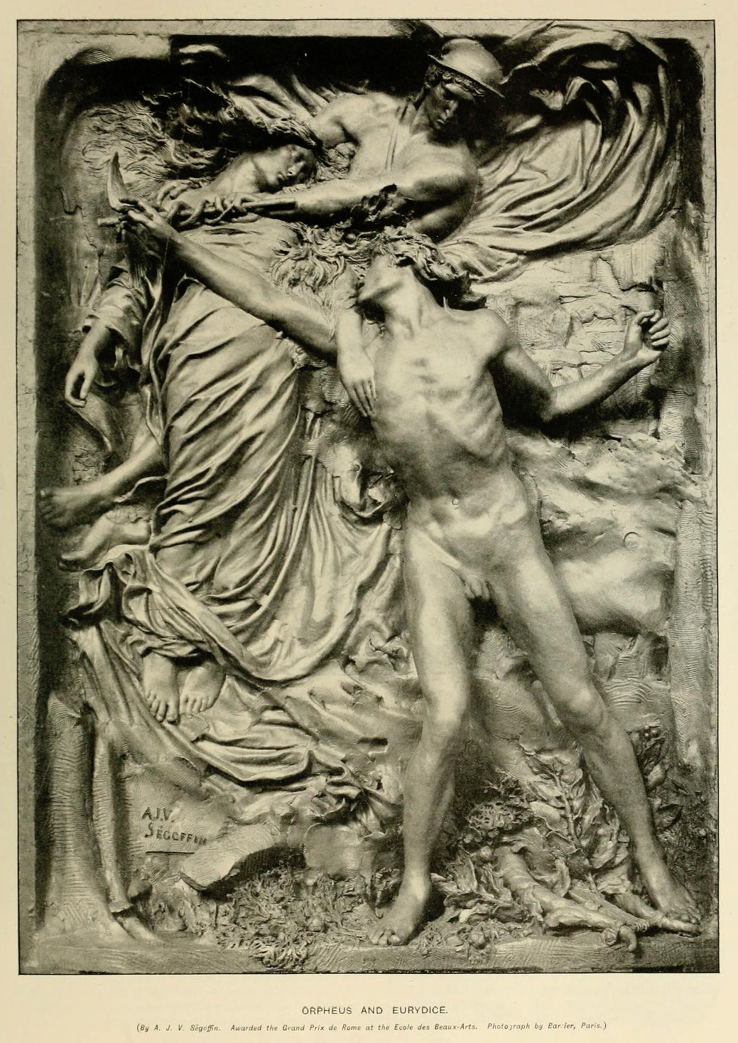 thefugitivesaint:Victor-Joseph Segoffin (1867-1925), ‘Orpheus and Eurydice’,