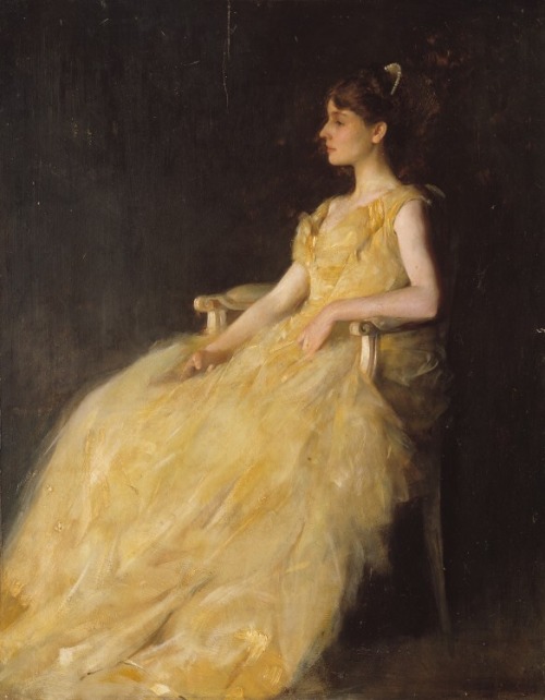 Lady in Yellow, Thomas Wilmer Dewing