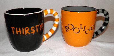 woodsmokeandpumpkins:  Halloween Mugs, from Ghoul Gallery 
