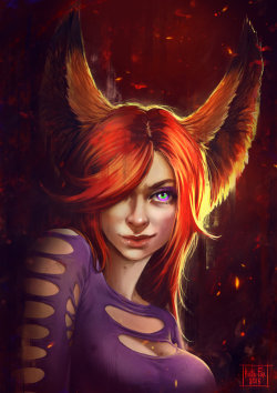 Commissions. Fox Portrait By Kate-Fox