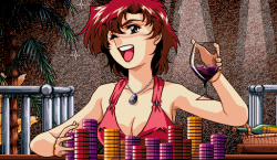 Loud Oppai Hentai Female Adventurer Having Fun Discussing Her Future With A Drink