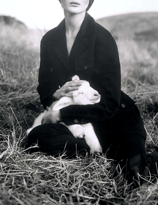 girlsingreenfields:Carla Bruni photographed by Steven Meisel for Prada Spring–Summer