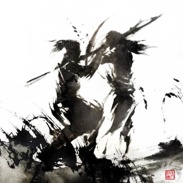 kungfutaichworld:  Wow, awesome kung fu painting!!  Chinese Sword      Beautiful