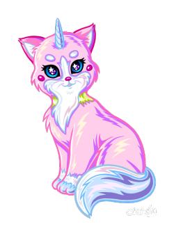 jogress:  Princess Unikitty in the style of Lisa Frank :)