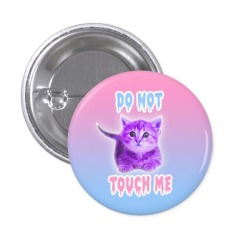 pastelgothdotcom:Do Not Touch Me Pin