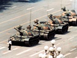 mistergoodlife:  Today marks the 25th anniversary of one of the worlds most known photos. &ldquo;Tank Man&rdquo;, June 5th 1989, Tiananmen Square.  More. 