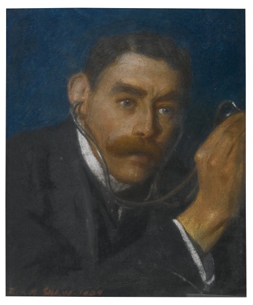 Byam Shaw (British, 1872-1919), Portrait of Dr John Ermest Paul, M.D. (1867-1914), 1909. Pastel, 31 x 26 cm. (12 by 10 ¼ in.)