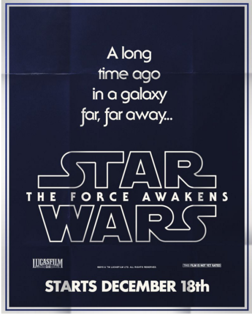 theverge:  STAR WARS HYPE COMES FULL CIRCLE WITH THESE RETRO POSTERSThey’re not big enough to print out, but feel free to put them on your phone screen. Look at them every day for the two and a half weeks until The Force Awakens. Imagine the wave of