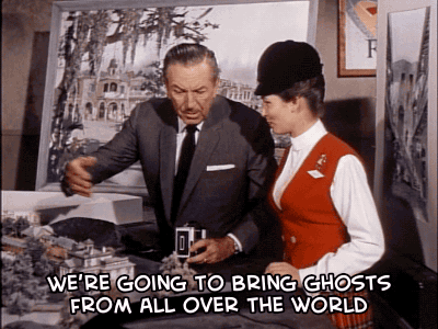 gameraboy:  Walt Disney explaining the upcoming Haunted Mansion attraction. From the Disneyland 10th Anniversary Special (1965)