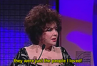 sparklejamesysparkle:  Elizabeth Taylor’s eloquent and powerful speech while accepting the  Vanguard Award at the 11th annual GLAAD Media Awards in 2000.  (1 of 3)     After her dear friend and co-star Rock Hudson announced that he had AIDS prior to