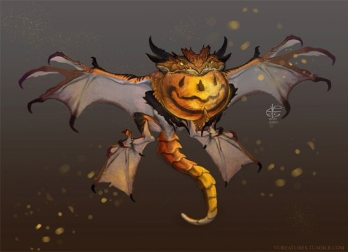 vcreatures:Happy Halloween has come and gone but here is the culmination of Pumpkin Patch Dragons I’