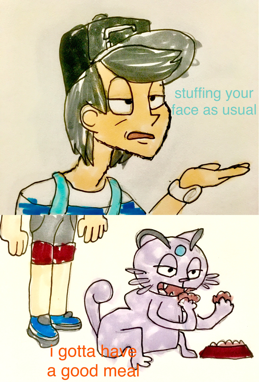 stellarstarsquad:  so i saw Alolan Persian and decided to recreate Garfielf with