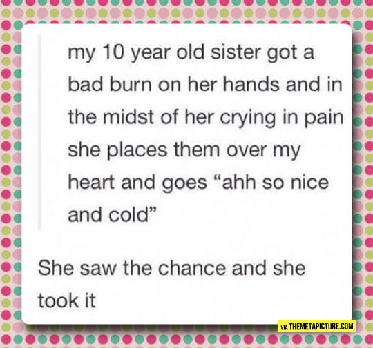 srsfunny:  She Saw The Chance 