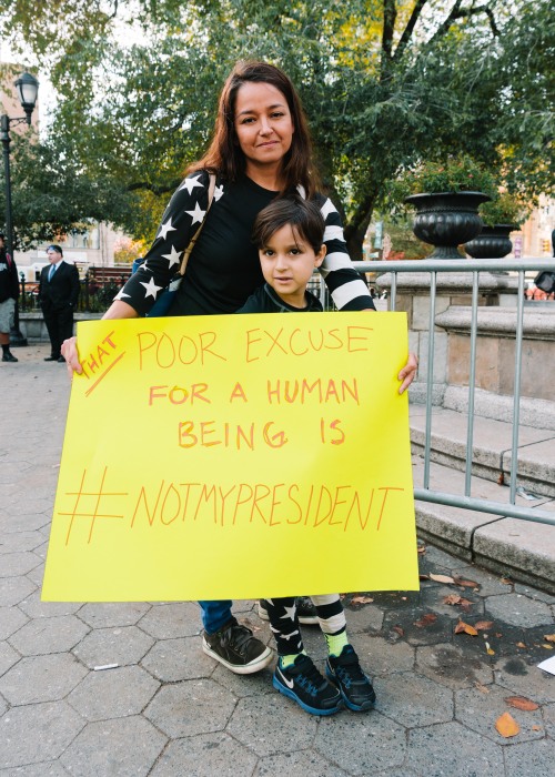 From the protest I participated in today in Union Square. Love will always trump hate.©Katelyn Perry