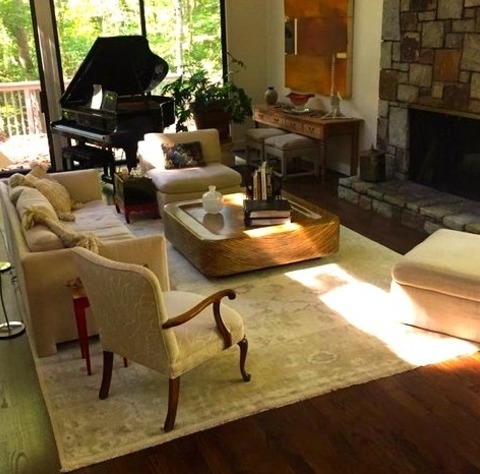 Enclosed Living Room AtlantaExample Of A Large, Formal, Enclosed, Trendy Living Room With A Dark Wood