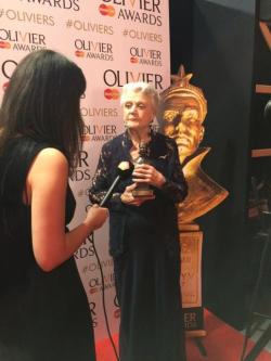 italysnotbroadway:  Dame Angela Lansbury and her Laurence Olivier Award for Best Actress in a supporting role in a play [x]