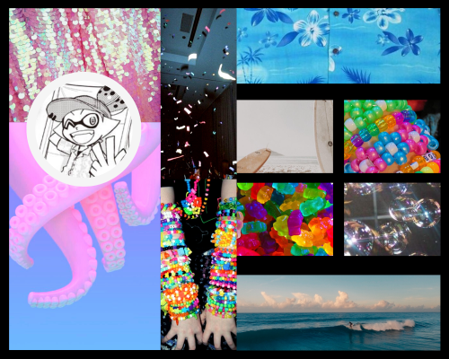 oblivion-kinhelp:no one asked for: aloha (coroika) moodboards with kandi, parties, candy, and his si