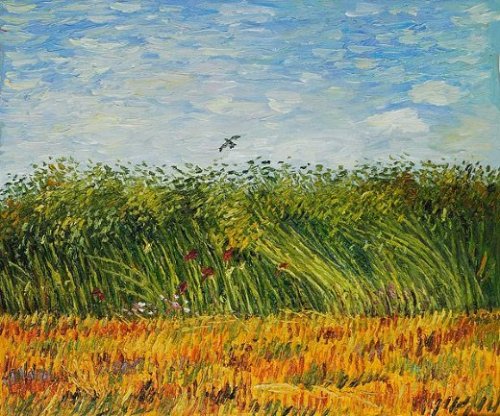 dominusvenustas:  Look out on a summer’s day with eyes that know the darkness in my soul.  Love Vincent…. for his depth of feeling, love of the world and deep sensitivity to feeling and emotion. And constant humility. Green Wheatfield with Cypress