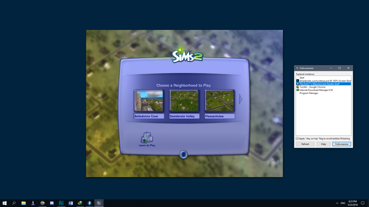 How do I make the game full-screen instead of having this black rectangle  in the corner?! : r/thesims2