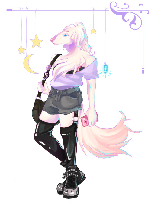 Did an art trade with my dear @pixomnia! She wanted a borzoi character. Borzois are so pretty @w@