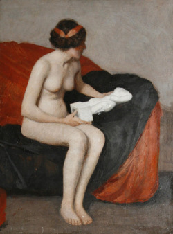 William McGregor Paxton, Seated Nude with