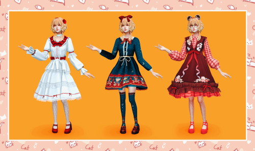cyansimblr:It was International Lolita Day yesterday!! I got too distracted by my xiaoven simbabies so this is a day late ehe. Nonetheless, i hope you’ll like this cutie lookbook, featuring my dear Lumine!!  ( ´ ω ` ) Dresses: 1 / 2 / 3 / 4 /