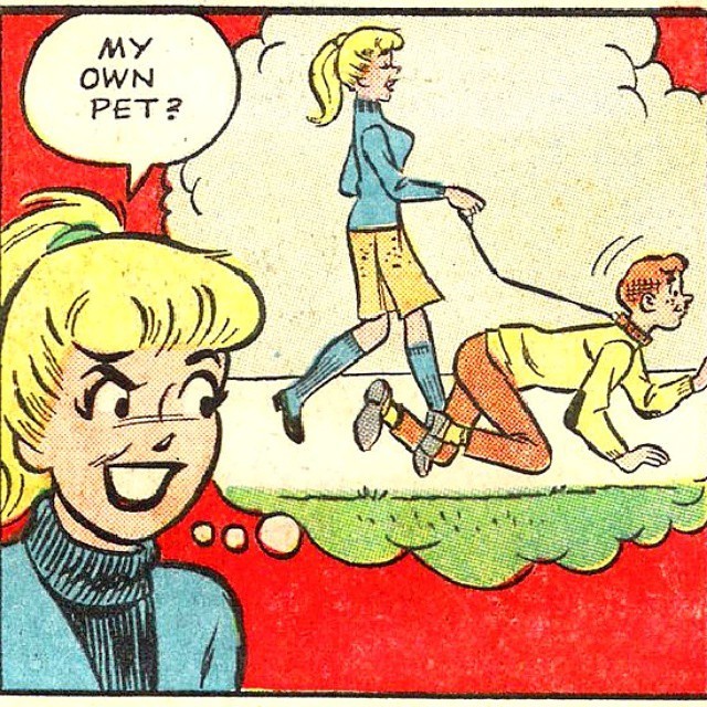 My own pet? #femdom #archie #comics #retro #throwback #canine #mistress #humanpet