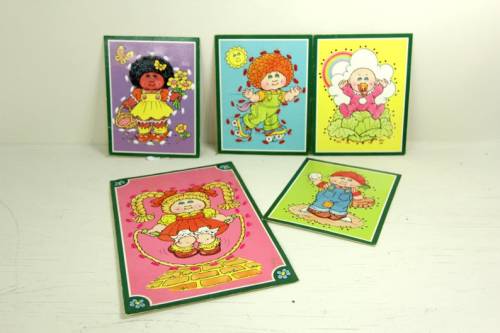 Remember sewing cards?  Vintage Retro Cabbage Patch Kids Sewing Cards by Colorforms 1983 CPK 