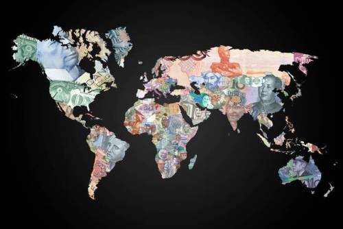 Banknotes Around the World Map by The310Investigator