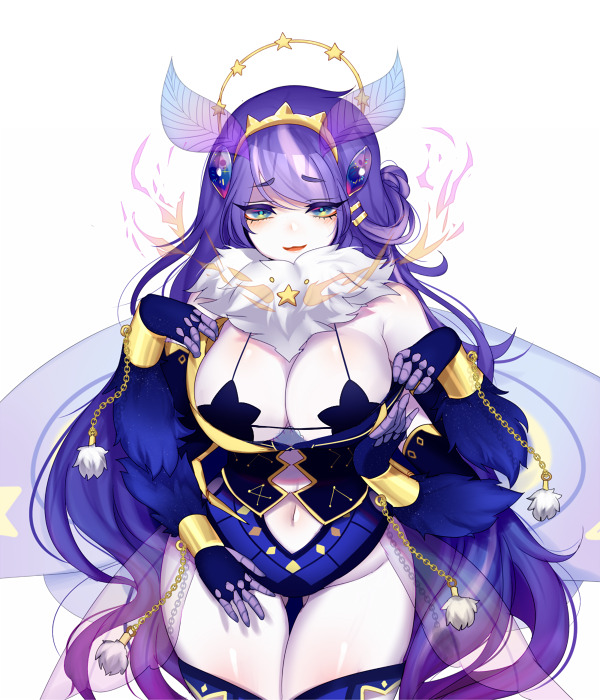 terupancake:  A long due commission for @magnificentblue from the moth girl I designed