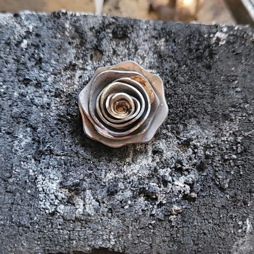 I&rsquo;ve got an oldie on my solder block today. Special request for a rose pendant, sooooo lon