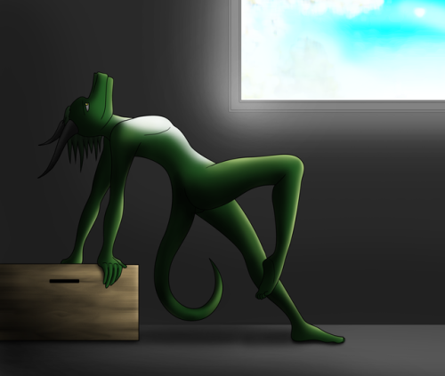 No harm in stretching naked, plus, doing yoga gets you all sweaty.