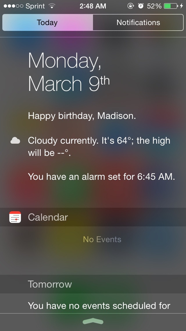 My phone was the first one to say happy bday