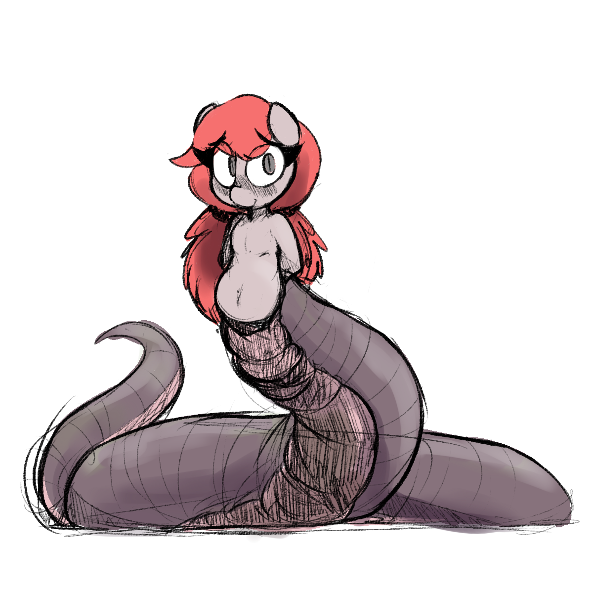 A friend asked me to draw a lamia pony, so I did.Chubby lil thang.What should she