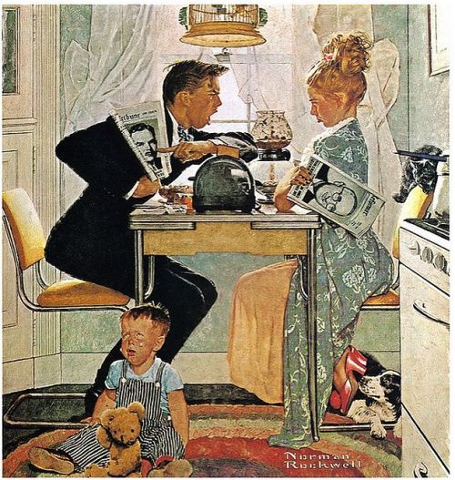 The obvious choice (1948) by Norman Rockwell (1894-1978). 