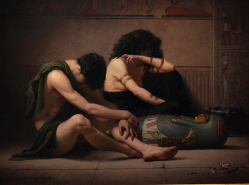 Charles Sprague Pearce - Lamentations over the Death of the First-Born of Egypt - 1877Link to High r