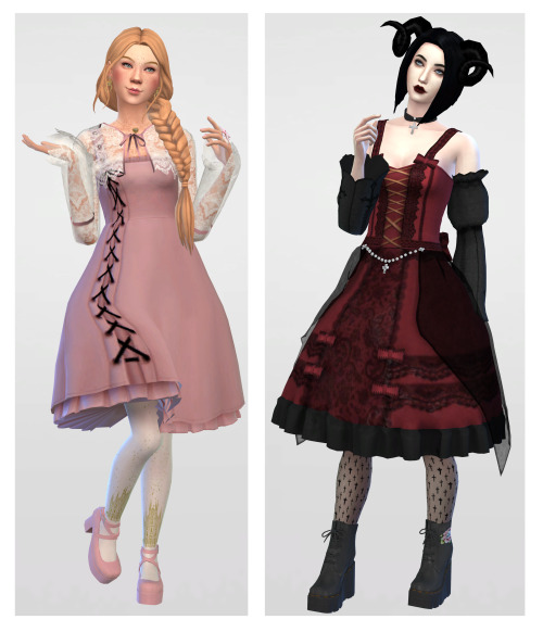 monasims-gallery:2: LolitaBailey McConnel: Dress(Recolor), Bolero, Tights, Shoes, Necklace, Earrings