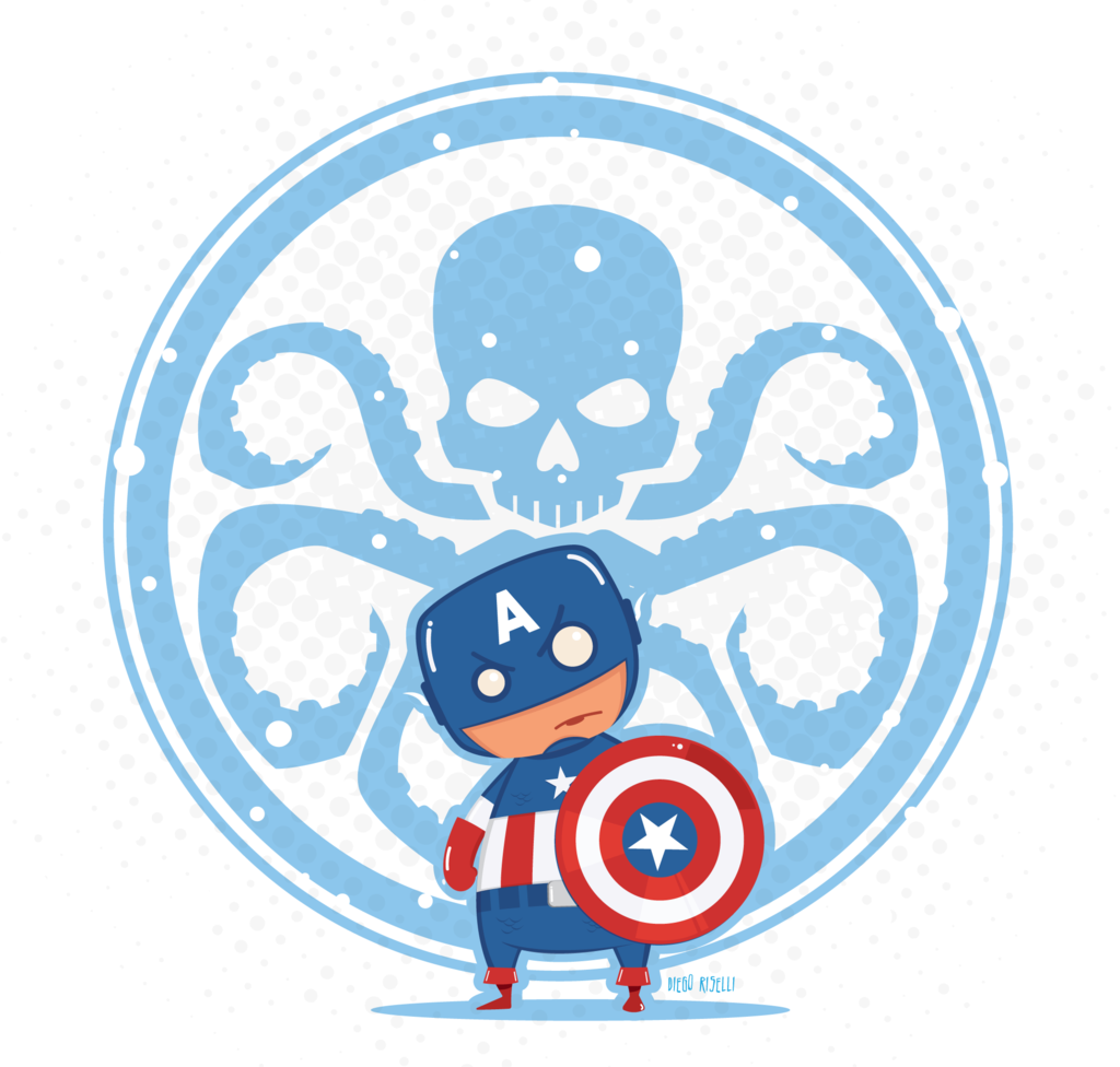 herochan:  Mini Captain America  Created by Diego Riselli 