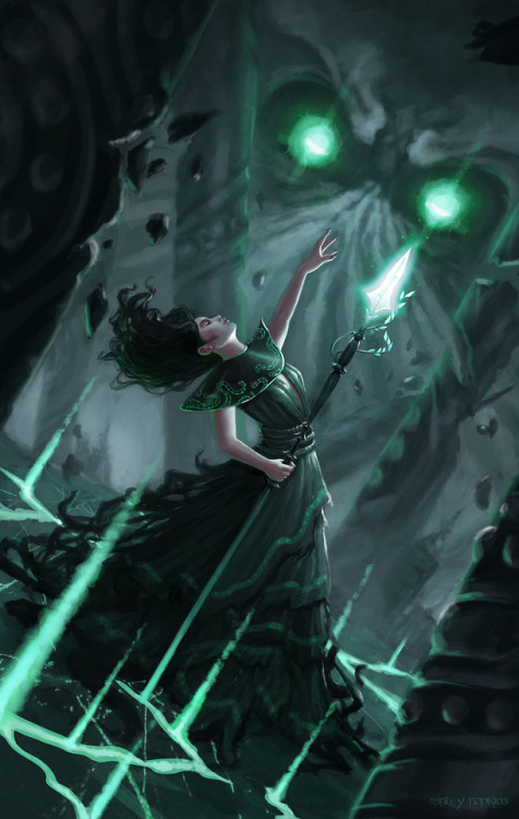 “Mad Priestess at the Edge of Time”Inspired by reading too much H. P. Lovecraft&hellip;. though is t