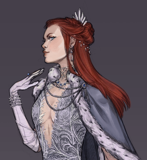 ice queen Kal for @soulsisterblondzilla from our monsterhearts campaign &lt;3