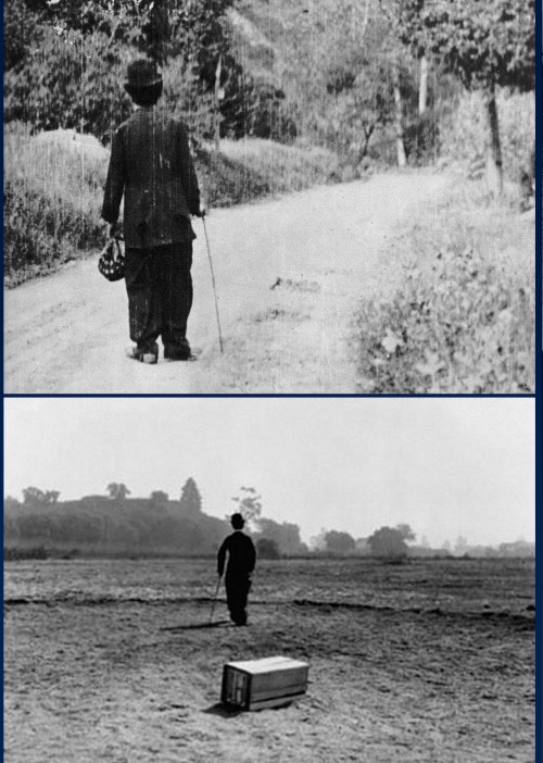 chaplinfortheages:  The long open road - what Charlie Chaplin’s tramp character became sy