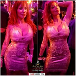 Who likes to go out in style? Oh yeah! /w @marquismagazine #goldrushrally party at #xslasvegas www.ilovebianca.com #ilovebianca #biancabeauchamp #redhead #gr8 #GR8EST by biancabeauchampmodel